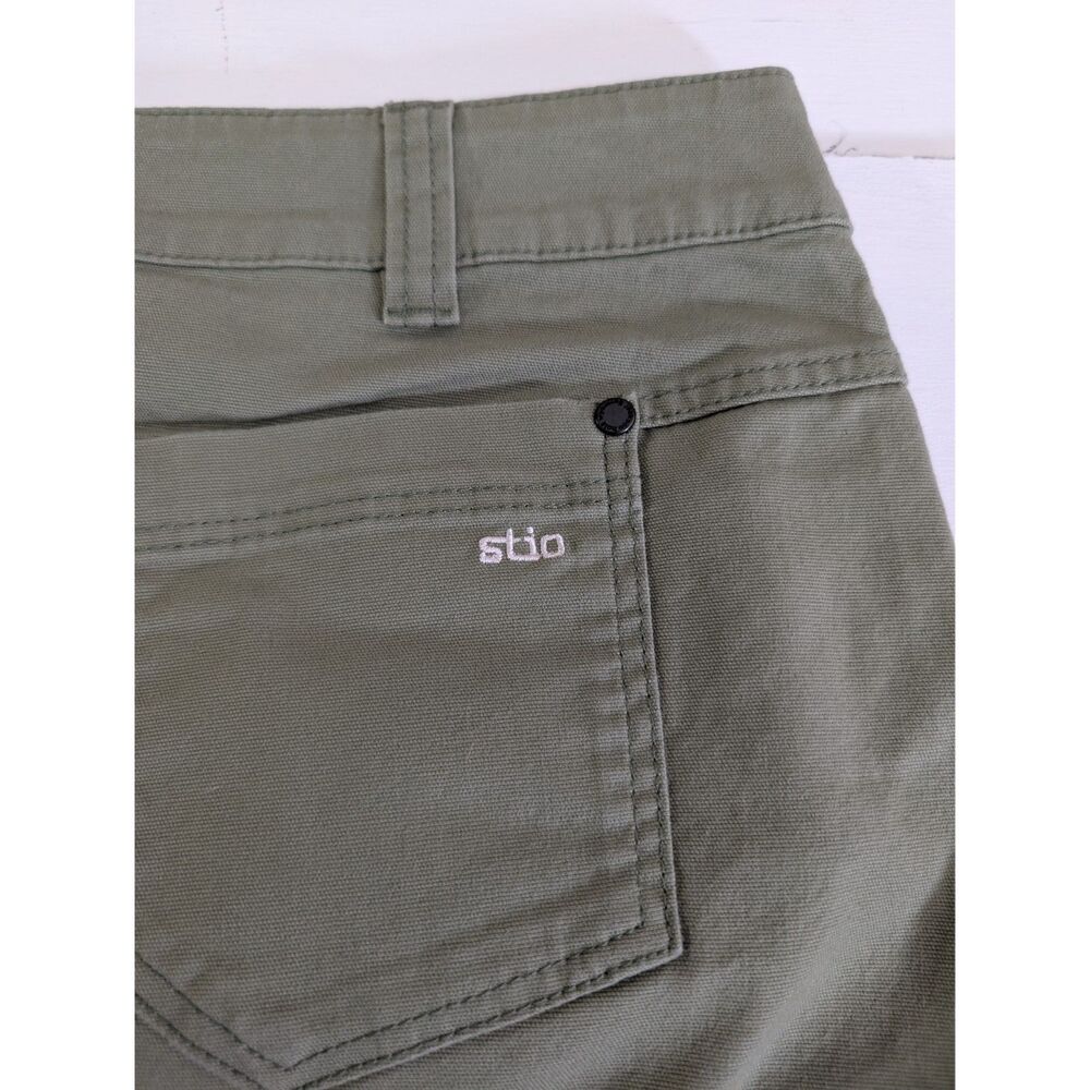 Stio Ralston Canvas Skirt Womens 10 Green Button Front Mini Outdoor Casual - Picture 4 of 9